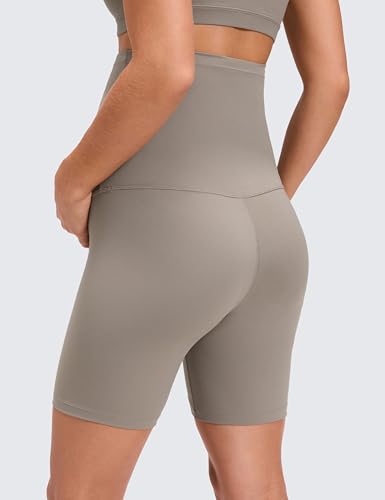 Image of CRZ YOGA Maternity Biker Shorts 6 inch | Butterluxe, Extremely Soft, Gentle Compression, Yoga, Super High Rise, U-shaped Belly, Pregnancy and Postpartum