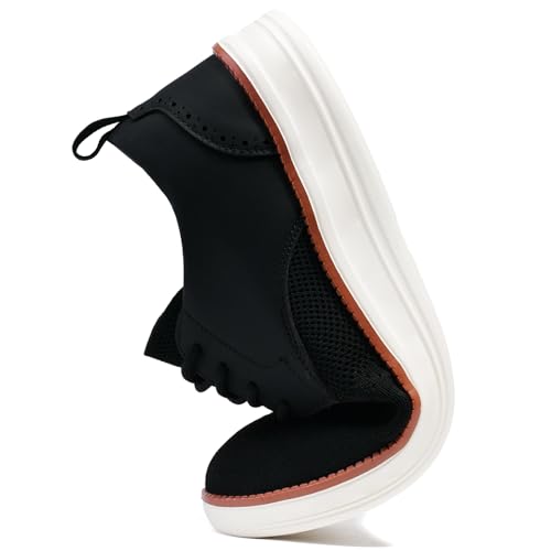 Men's Casual Dress Oxfords Shoes Knit Fashion Dress Sneakers for Business Formal Daily Walking2