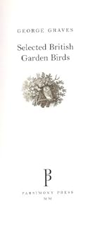 Hardcover Graves Garden Birds Book