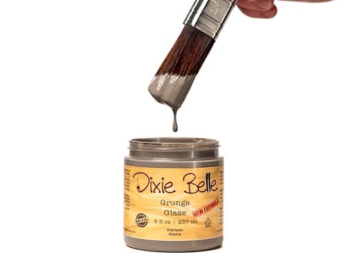 Dixie Belle Glaze | Grunge (4oz) | Water-Based Paint Glaze | Paint Finish for Stippling and Color Washing | DIY Home Décor