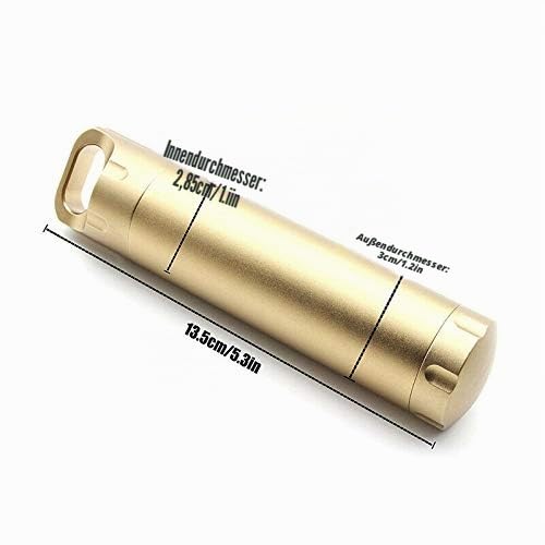 Survival Capsule Wasserdichte Versiegelungsflasche aus Aluminium, EDC-Behälter, Tank, Überlebens-Notfallwerkzeug für Jagd, Camping, Bergsteigen (Pistolengrau, 3 Stück)