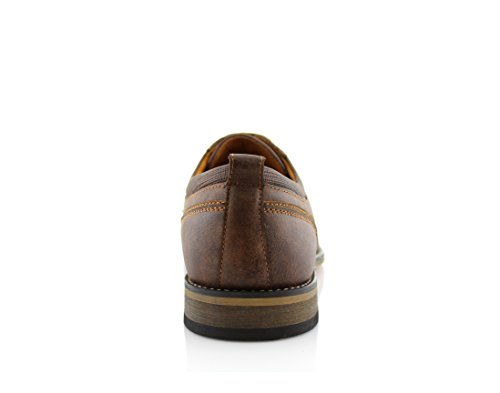 Image of Ferro Aldo Men's Modern Cap-Toe Derby Collection | Statement Dress Shoes in Floral, Woven, & Classic Styles