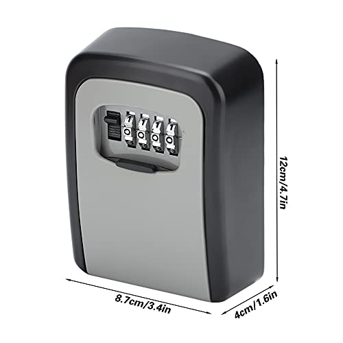 Key Lock Box, Montado na parede Senha de 4 dígitos Anti-roubo Caixa de Armazenamento de Chaves Key H
