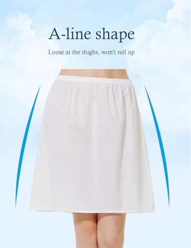 Image of BEAUTELICATE Womens Half Slip 100% Cotton Vintage Underskirt in 3 Lengths