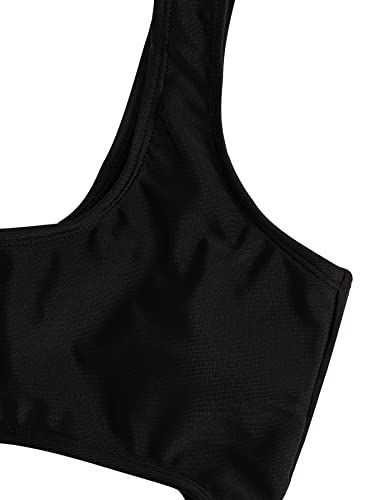 Milumia Girl's One Piece Floral Print Swimsuit Cute Cut Out Bathing Suit Swimwear4