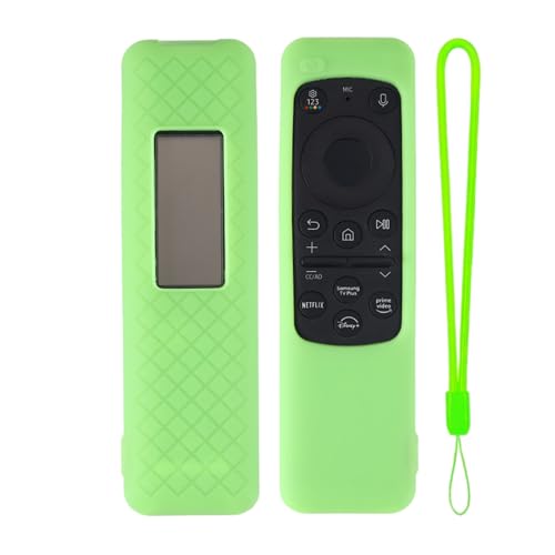 Image of ADDGRIP Silicone TV Remote Cover Compatible with Samsung Smart TV Remote 2023 BN59-01432G BN59-01432A (Samsung Smart TV 2023 Model Solar Remote Cover - Style 8, Luminous Green - Style 8)