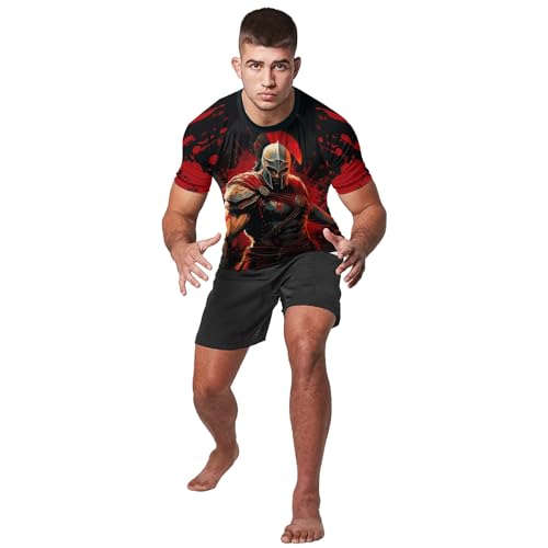 Desantiago Compression Shirt Short Sleeve Rash Guard Men, Compression Shirt Stretchable Fabric Gift On Birthday3