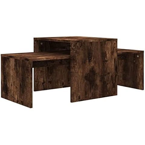 vidaXL Ensemble Table Basse Table d'Appoint Bout Cover