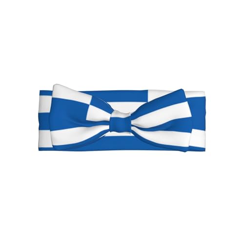 Greek flag Baby Headbands Soft Nylon Hairbands with Stretchy Bows Girls Hair Accessories for Newborn Infant Toddler Kids