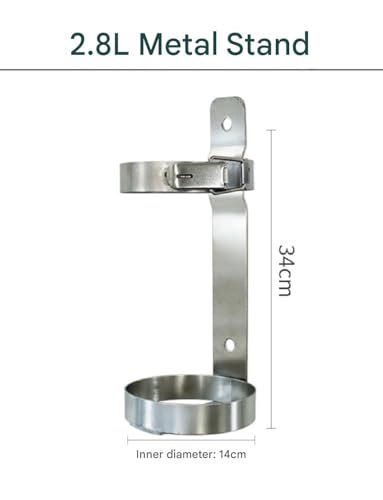 Genérico Soporte Mural para Tanques de oxígeno para hospitales y clínicas: Estante de Almacenamiento Duradero con Soporte Fijo para regulador, para Cilindros de 2 a 4 litros. Solución Segura y Que ah
