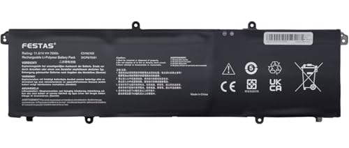 FESTAS C31N2105 - Batería compatible con ASUS VivoBook S 14 OLED K3402ZA M3402RA,S 14X OLED M5402RA,S 15 OLED K3502ZA,S 16X M5602QA M6500QF,14X OLED X1403ZA Series Ordenador portátil