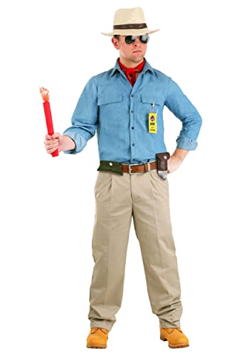 Jurassic Park Dr. Grant Costume for Men Doctor Alan Grant Movie Outfit Jurassic Park Outfit for Halloween and Cosplay Large