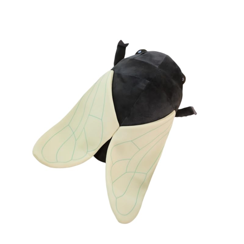 NCAIUNAE Beetle and Cicada Plush Toy - Realistic Cicada Filling Animal Plush Pillow Toy Girl and Boy Adult Festival Gift -19.7 Inches (Black)