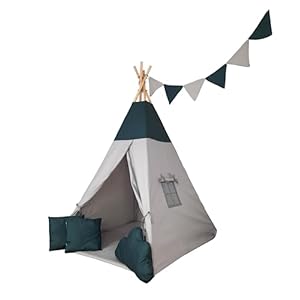 Tipoo – Tipi tent flessengroen, slinger, kussen, stabilisator