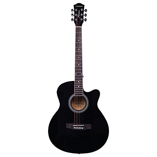 Kadence KAD-FNTR-BK-EQ-C1 Frontier Series Acoustic Electric Guitar - Spruce Wood Finish Electric Acoustic Guitar thumb #5