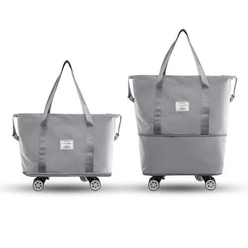 VIRIECH Bolsa de Viaje Plegable con Ruedas, Bolsas de Viaje, Bols...