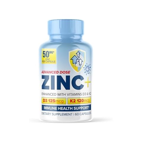 Zinc Picolinate 50mg with Vitamin K2 MK-7 + Vitamin D3 5000 IU Cover