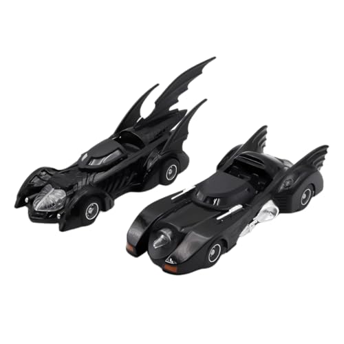 Image of PLUSPOINT DieCast Metal Black Bat Super Hero Metal Cars Set Pull Back 2 Pc Vehicles, Racing Cars with Lights and Music, Die-Cast Car Set for Kids and Adult, Cake Decorations Topper Birthday Gift