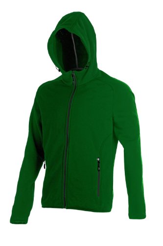 CMP Uomo Stretch Pile Kapuzen Giacca, Verde (leaf