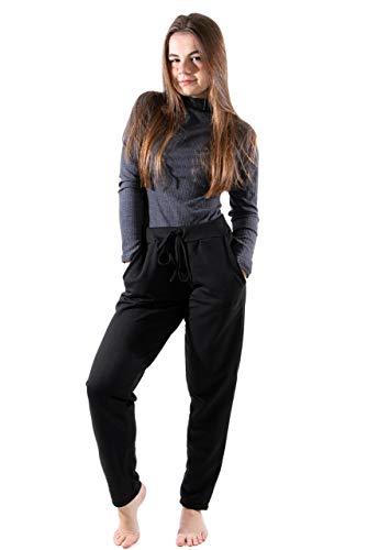 Calça De Moletinho Cintura Alta Moda Feminina 4 Estações