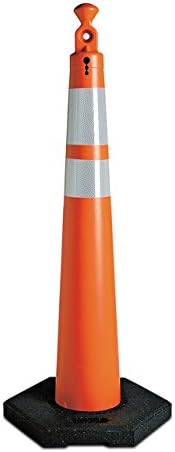 Grabber Cone, 42" w/reflective collars and 16 lbs rubber base, (42164-CRU-16HIP)