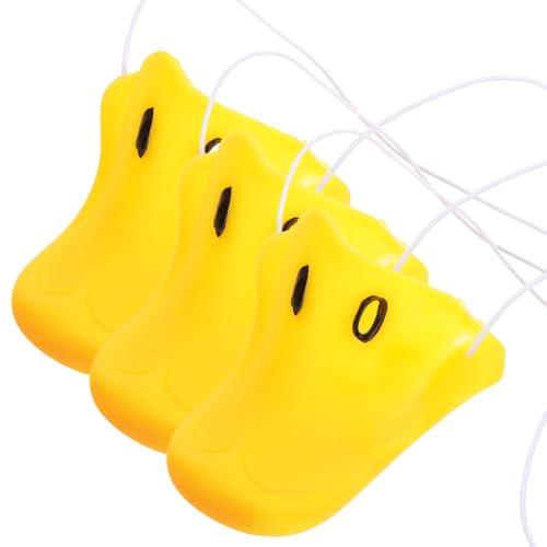 Toyvian Accesorios para disfraz de pico de pato, 3 piezas Divertidos Animales de Vinilo Amarillo, Nariz con Banda Elástica Suave Hocico Mascarada Fiesta de Animales y Carnaval para Artículos Novedad y