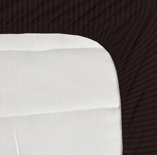 Image of Premium Coffee Microfiber Fitted Bedsheet for Queen Size Double Bed (72x72 inches) with 6-inch Drop and 2 Pillow Covers - 140 TC