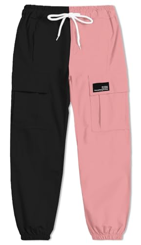 Image of Cromoncent Girls&Womens Cargo Pants Elastic Waist Lightweight Outdoor Jogger Pants, 6 Years - XX-Large