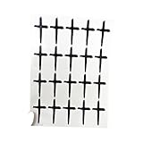 Sports Cross Eye Black Temporary Tattoo Strips - No Mess for Baseball Football Softball Fans on Game Day - Made in The USA Fast Application