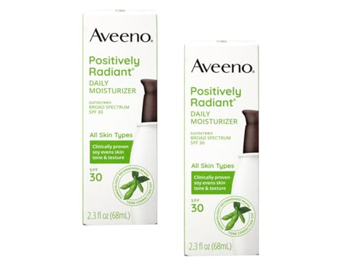 Aveeno Active Naturals Positively Radiant Daily Moisturizer SPF-30, UVA/UVB Sunscreen, 2.5-Ounce Bottles (Pack of 2) image 2