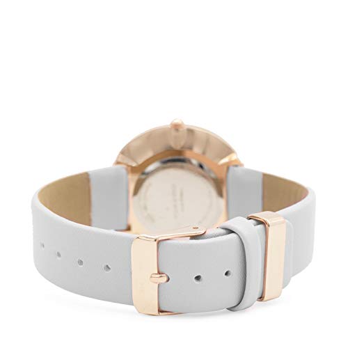 Image of Joker & Witch Synthetic Star Rosegold Analog Watch Bracelet Set For Women, White Dial, Gray Band
