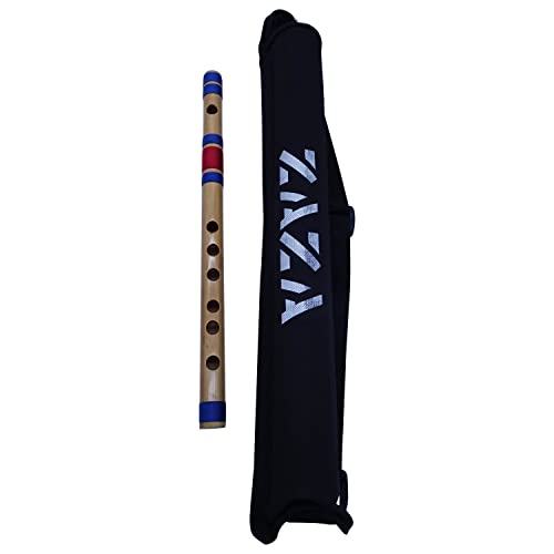 Image of Professional 6 Holes Polished Bamboo Flute - (Indian Flute) With Carry Bag (Scale-G)