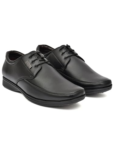 Image of Men's Premium Synthetic Leather Formal Derby Shoes | Ultra-Lightweight Airmix Sole Lace-Up Office Wear