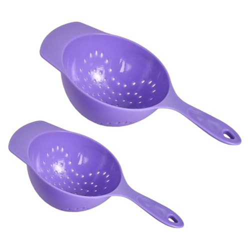 Pack de 2 mini coladores de plástico: incluye uno de 10 cm y otro de 8 cm para café, harina, arroz, quinoa y morado