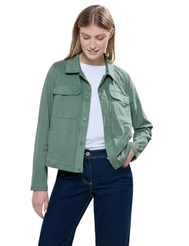 Veste courte en velours pour un look bleu denim décontracté en XL