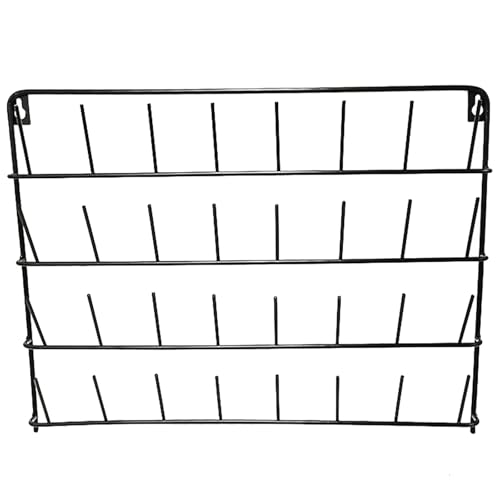 Wall Mount Thread Rack For 32 Spools Sewing Thread Storage Organizers Bobbin Holder With Hanging Hook Jewelry Stand