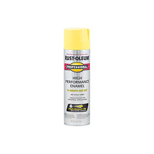 Image of Rust-Oleum 7543838 Professional High Performance Enamel Spray Paint, 15 oz, Gloss Safety Yellow