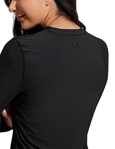 CRZ YOGA Womens UPF 50+ Long Sleeve Rash Guard - Quick Dry High Neck UV Sun Protection Shirts Surfing Swim Shirt3
