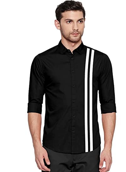 GenericMAHAVEER Creation Shop Cotton Full Sleeve Solid Regular Fit Latest Stylish Shirt for Men Style (Pack of 1)