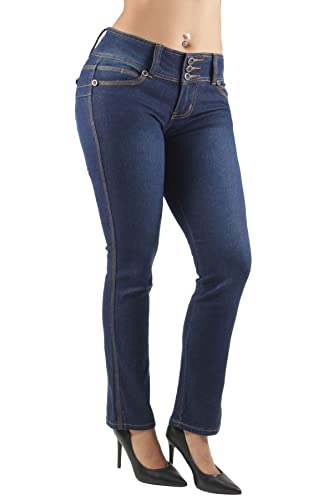 Colombian Design Mid Waist, Butt Lift, Boot Leg Jeans