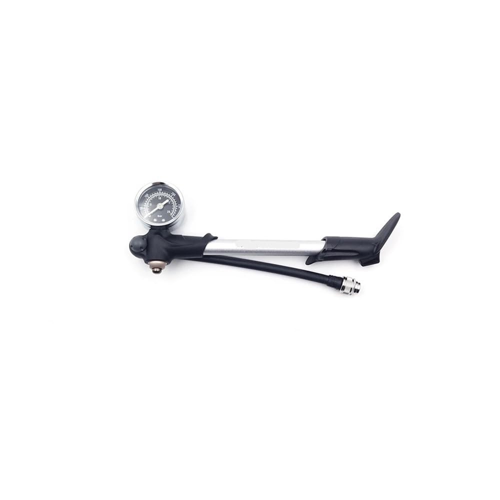 Passend for Motorrad-Stoßdämpfer, Stickstoff-Ladewerkzeug, faltbar, 300 psi, Fahrradluft mit Hebelmanometer(Shock Pump)