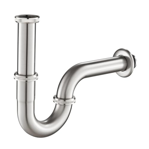 OUGOO Bathroom Sink P Trap, 1 1/4 Bathroom B Sink Waste