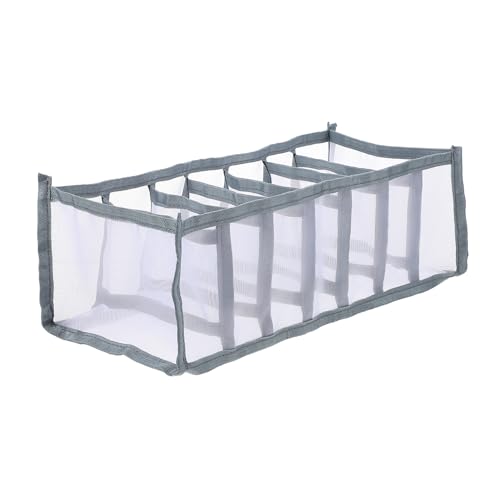 ARTSEWPLY 衣類仕切り付き 収納ボックス 折りたたみ式 格パンツ収納ケース メッシュ素材 クローゼット整理用 靴下や下着類対応