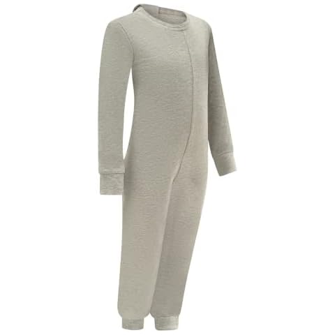 Special Needs Clothing For Older Children, 11-12 Yrs Old, Zipback, Gc1 Long Sleeve Long Leg Jumpsuit For Boys And Girls By Kaycey, Grey Cover