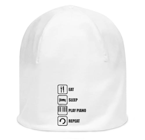 Bonnet coton fin blanc unisexe extensible qui ne serre pas la tête