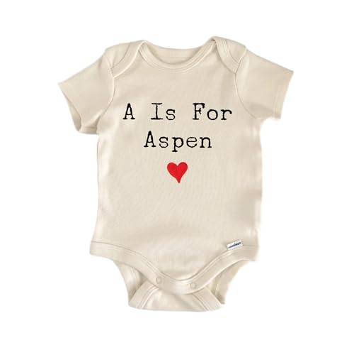 NOFO VIBES A Is For Aspen - Baby Boy Girl Clothes Bodysuit Funny Cute