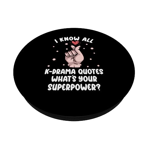 K-Drama South Korea Korean Culture K-Pop Kdrama Watching PopSockets Swappable PopGrip, Black - Image 2