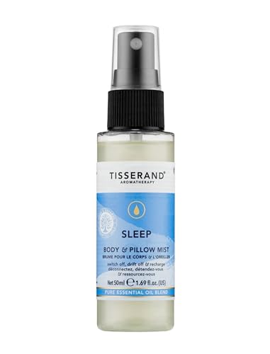 Tisserand Sleep Better Pillow Mist - Essential Oil Sleep Spray - Soothing Lavender, Warming Sandalwood, and Calming Jasmine - Vegan - 1.69 oz