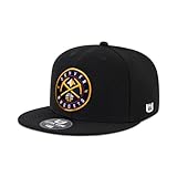 Ultra Game Men’s NBA Official Twill Snap Back Ultimate Baseball Cap Hat, Denver Nuggets, Black, One Size