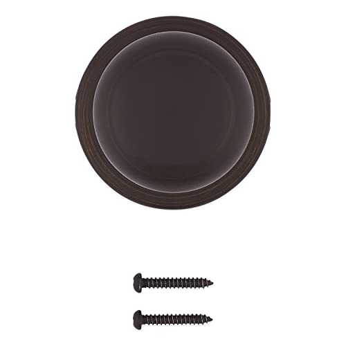 Image of Kwikset Cove Dummy Door Knob, Single Sided Handle for Closets, French Double Doors, and Pantry, Venetian Bronze Non-Turning Interior Push /Pull Door Knob